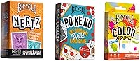 Vista 1 de Bicycle Paquete de juegos - Nertz, Pokeno, Color Addict - 3 juegos de cartas familiares de ritmo rápido para niños y adultos