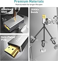 Vista 5 de Adaptador HDMI a DisplayPort 4K a 60Hz HDMI activo 2.0 macho a DP 1.2 hembra Convertidor HDMI unidireccional Cable compatible con HDCP 2.2