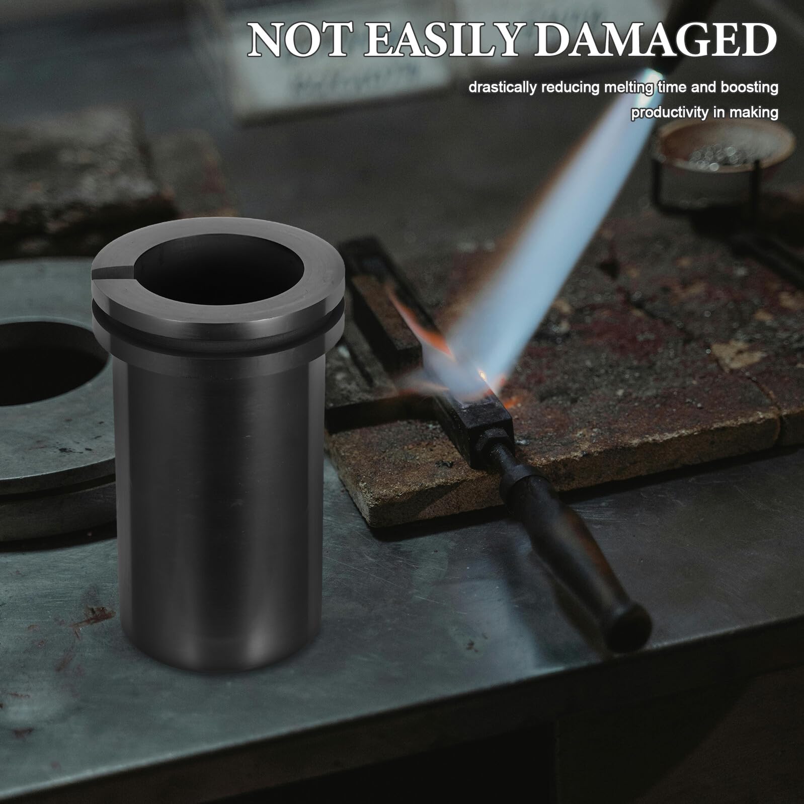 Graphit-Tiegel zum Schmelzen von Metall, 5 kg Kapazität, Schmelztopf für Gießereien, DIY-Gieß- und Raffinierungswerkzeuge, langlebige Metallbearbeitungsausrüstung