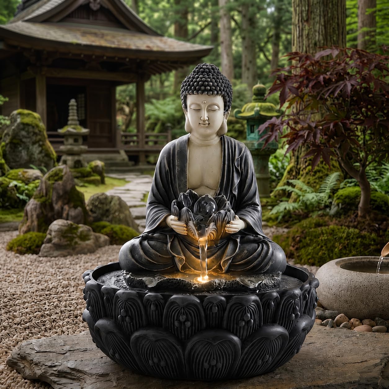 ALILA Buddha Fountain - Tranquil Home Decor -6