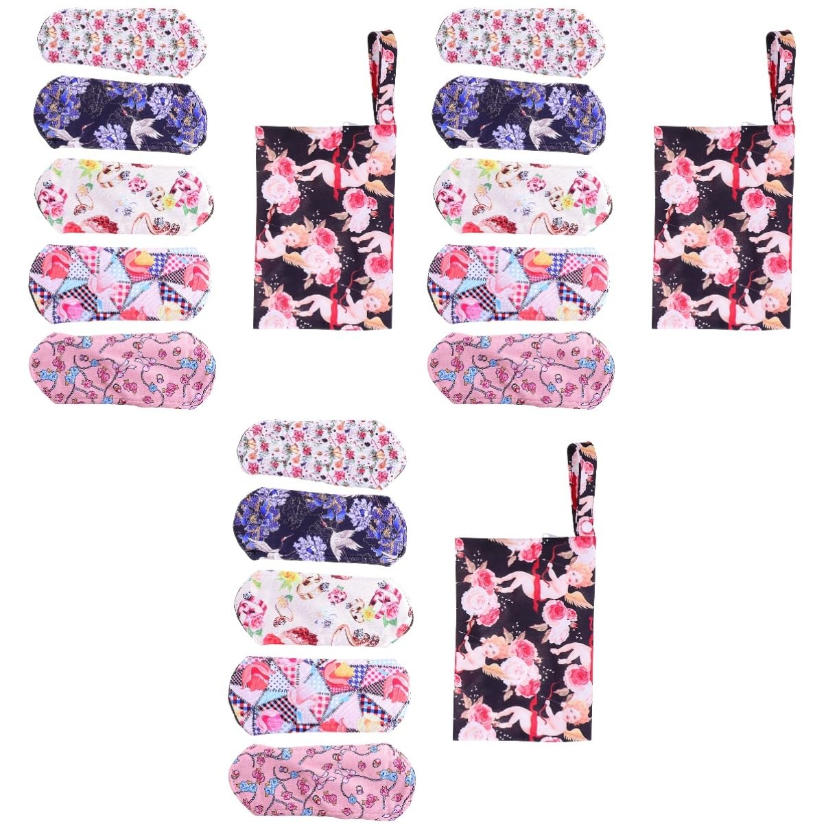 15piezas Compresas Menstruales Reutilizables De Con Tecnología De Absorción Bolsa De Almacenamiento Toallas Sanitarias Ecológicas Para y