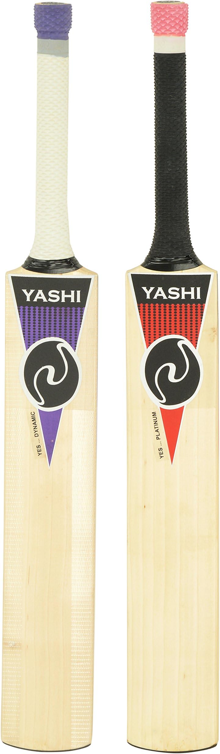 Yes Dynamic and Yes Ultimate Cricket Bats, Combo of 2, Long Handle (Off-White)