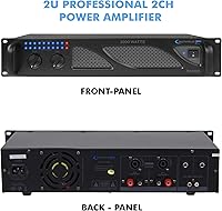 Vista 2 de Technical Pro Amplificador de potencia profesional de DJ de 2 canales de 3000 vatios 2U con ventiladores de doble velocidad de enfriamiento