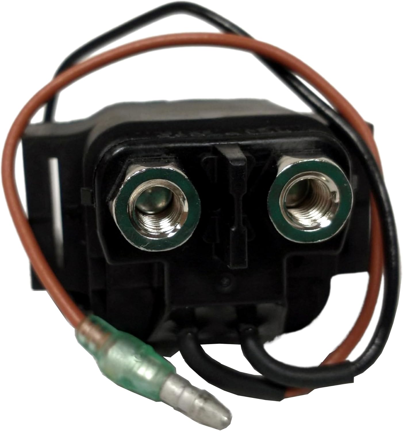 Top view of Yamaha Starter Relay Assembly showing power terminals