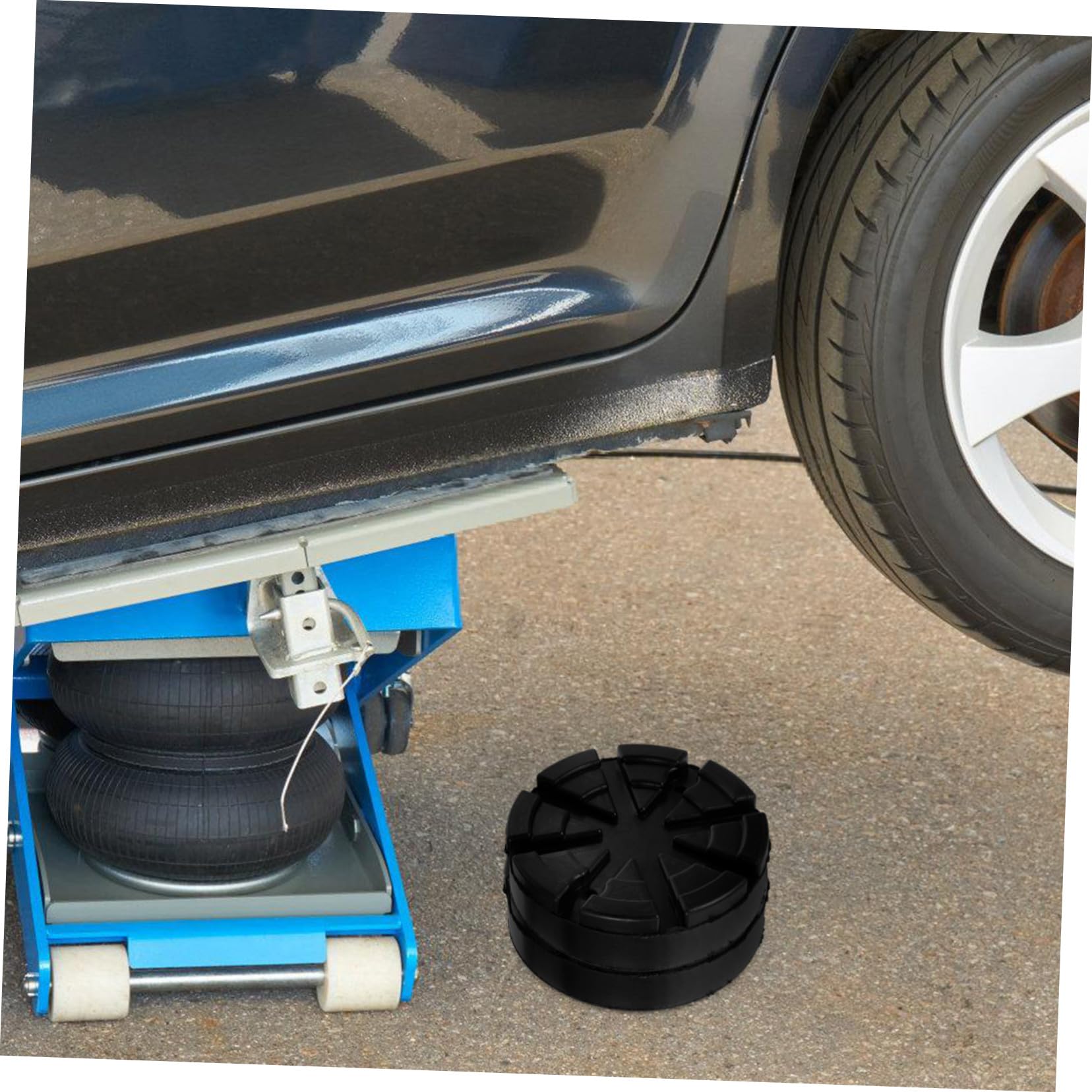 Hemobllo 2 pezzi Tappetini in Gomma per Cric Auto Pad di Supporto Antiscivolo per Cavalletti e Martinetti Idraulici Facili da Installare e Compatibili con Vari Sollevatori