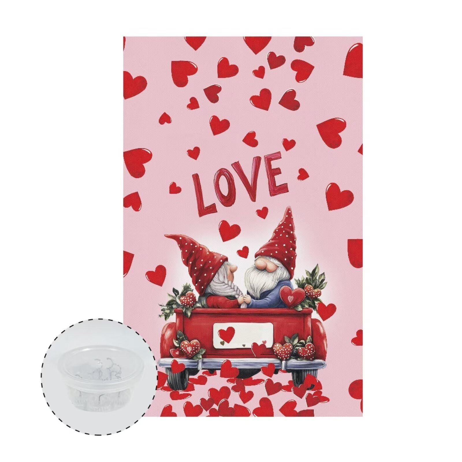 ZOUTAIRONG Valentines Day Cute Gnome Recliner Headrest Protector for Living Room Couch Headrest Cover One Piece Non Slip Sofa Headrest Pillow Covers for Home Decor