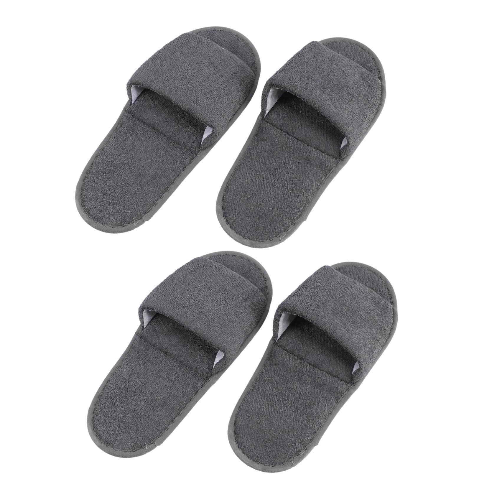HAPINARY 2 Pairs Foldable Mens Slippers Non-slip Comfortable Indoor Hotel Slippers