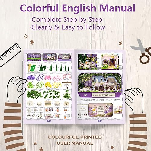 Miniatura 5 de MAGQOO Casa de muñecas de madera 3D, kit de casa de muñecas en miniatura con muebles, kit de teatro de caja de bricolaje 1100 (parque de atracciones)