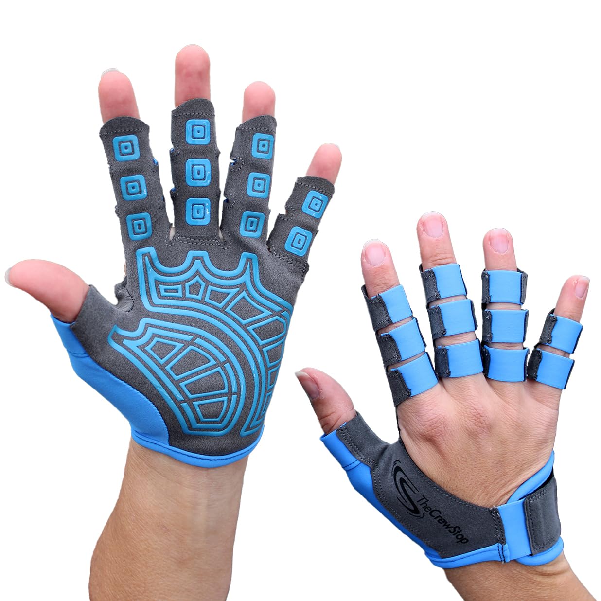 Paddlers - Rowing Gloves for Paddling, Sculling, Indoor Rowing, Kayaking, Canoeing, SUP, Watersports - Lightweight, Breathable, Open Back, Snug Fit, Silicone Grip, Quick Drying