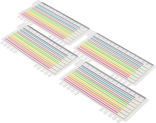 Miniatura 2 de Tiras adhesivas transparentes forradas de colores surtidos, 0.235 x 5.5 pulgadas de largo, índice de pestañas de bandera, fácil de publicar, 4