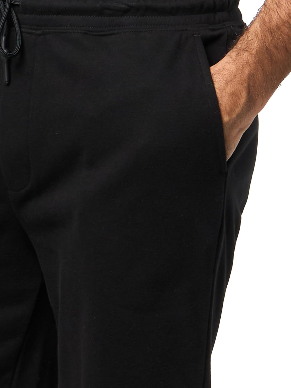 KARL LAGERFELD Men's Fitted Waistband Cargo Pockets French Terry Mid Thigh Length Short