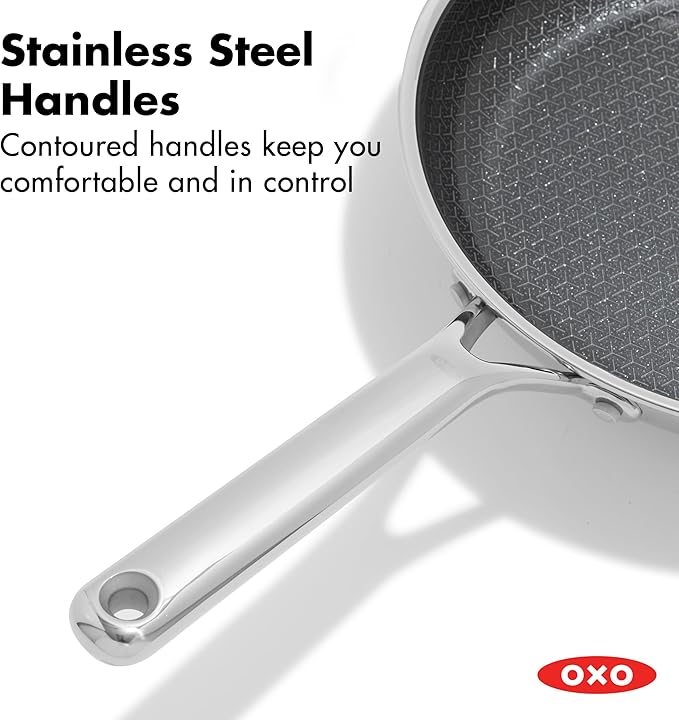 Wok OXO Hybrid 12 pulgadas con tapa de vidrio antiadherente libre de PFAS miniatura 9