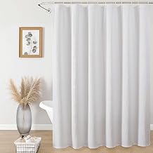 Aiyufeng 3D Textured Black Small Shower Curtain for Bathroom, Fabric Shower Curtain Heavy Duty Cloth, Stall Size Narrow Bathroom Curtains, Machine Washable, 36x72 Inches