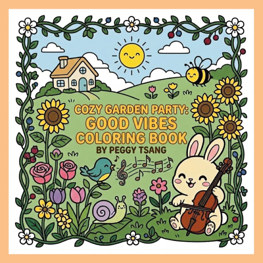 The Cozy Garden Party: Good Vibes Coloring Book
