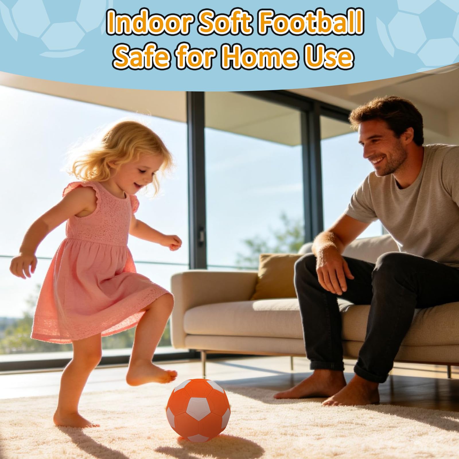 Pallone da Calcio Leggero per Bambini con Pompa, Curve Ball, Pallone a Effetto, Palla da Calcio che Gira, Palloni da Futsal Taglia 4, Giochi Esterno Bambini da Giardino