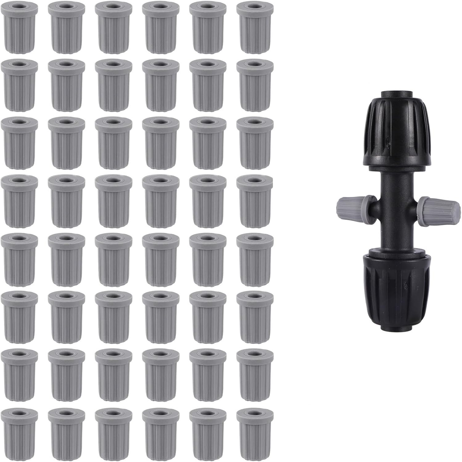 Irrigation Fitting Kit for Garden Agriculture Automatic Watering Irrigation System 16mm PE Pipe Fittings 19 Pcs(100Pcs Joint endplug-01)