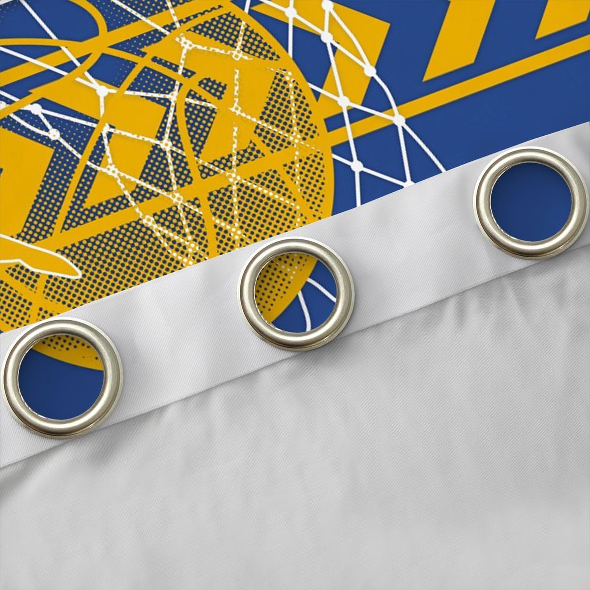 Manfei Basketball Curtains,Fashion Sports Ball Game Window Drapes Bedroom Blackout,Basketball Athlete Window Treatment Grommet Top 2 Panels,52Wx63L