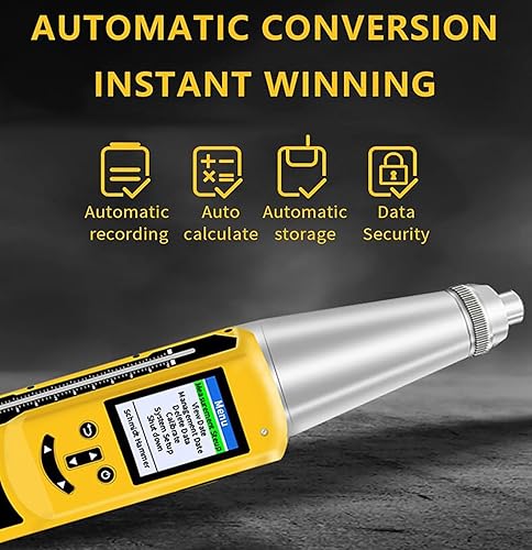 Miniatura 3 de Martillo de rebote de hormigón Probador de martillo de rebote de hormigón Probador de martillo de concreto Resiliómetro portátil Herramienta medidor