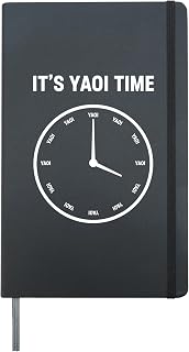 It's Yaoi Time Funny Anime Clock Manga Fan Hardcover Journal, Black