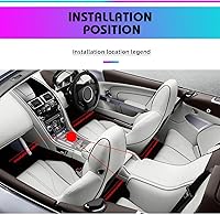 Vista 6 de Luces interiores para automóvil, control de aplicación, luces LED inteligentes para automóvil, 48 luces LED multicolor, luces interiores LED