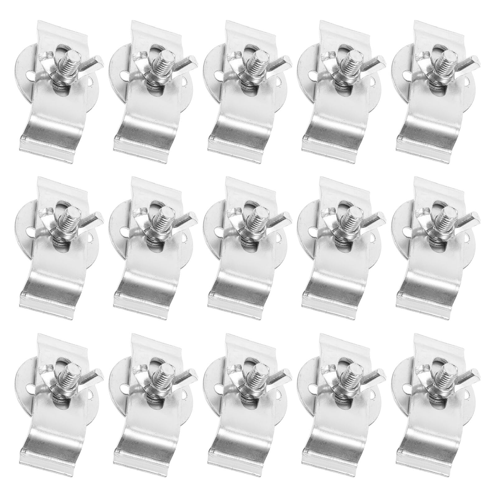 Supports d'évier sous plan iplusmile en acier inoxydable | Lot de 30 clips de fixation argentés