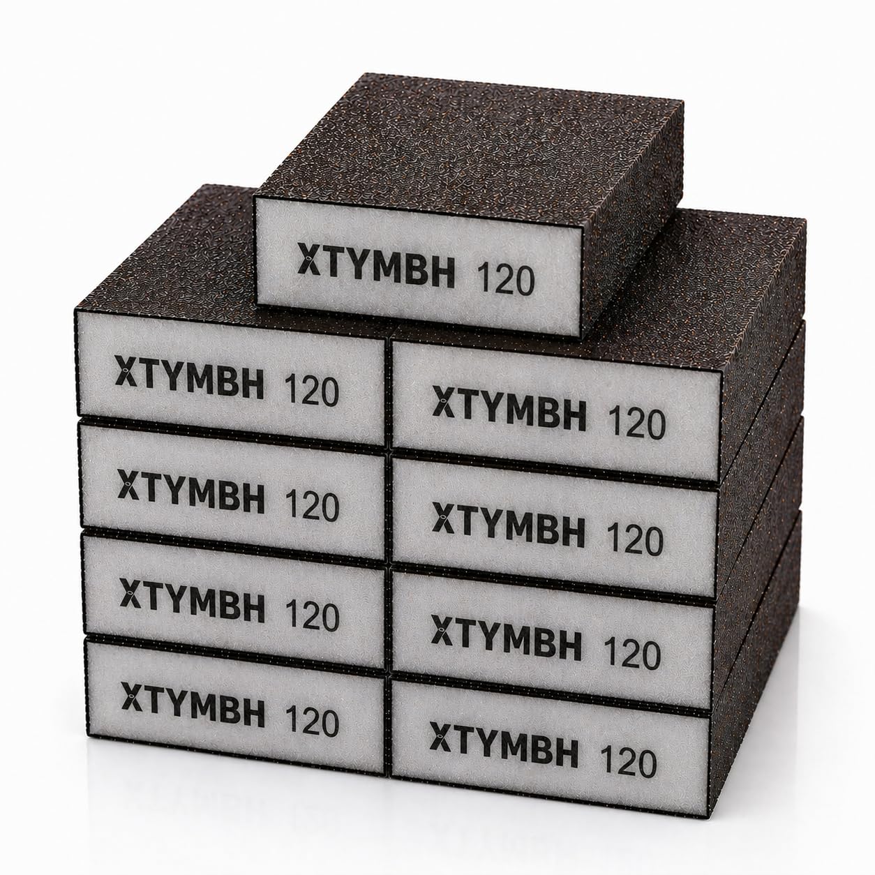 XTYMBH 9 Pcs Sanding Blocks, Wet and Dry Sandpaper Block, 120 Grits Handmade Sandpaper Blocks, Washable and Reusable Sanding Sponge for Wood, Furniture, Metal and Drywall Polishing