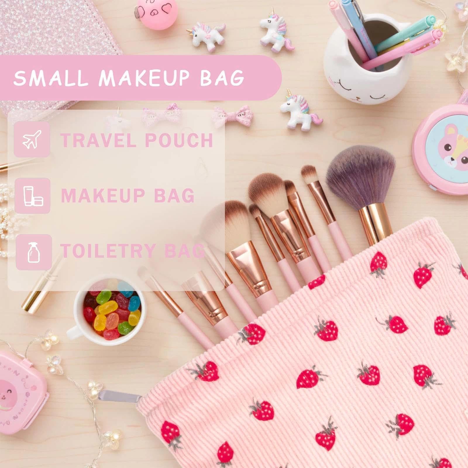 Bolsa de Maquillaje Pequeño, Bolsa de Cosméticos para Viaje y Almacenamiento, Mujer Maquillaj Organizador de Belleza Ideal para Regalar — view 2
