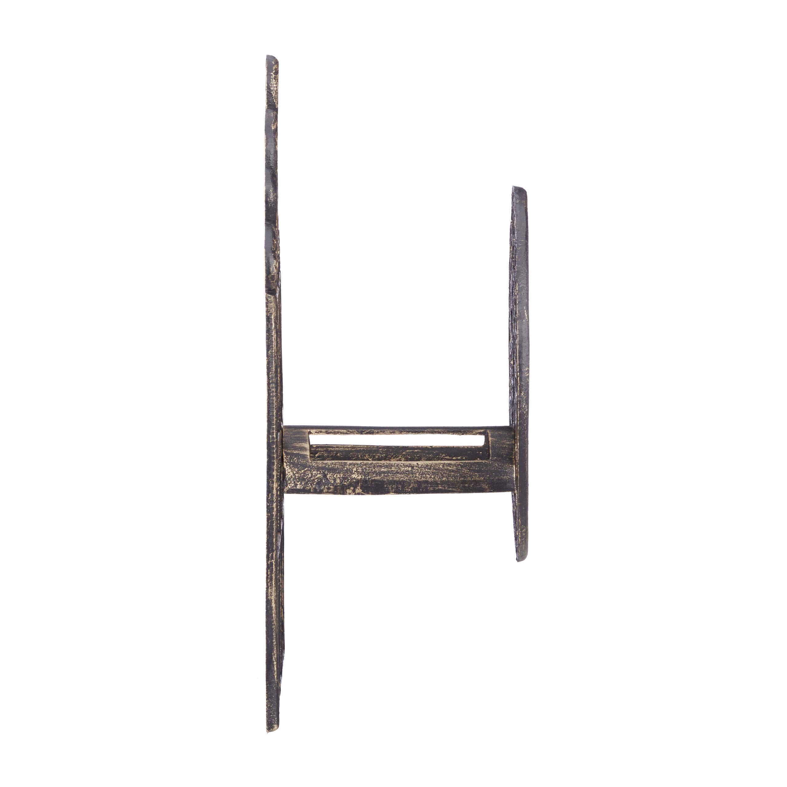 Relaxdays Porte tuyau arrosage support tuyau arrosage fonte fer HxlxP: 50 x 32 x 20 cm, bronze