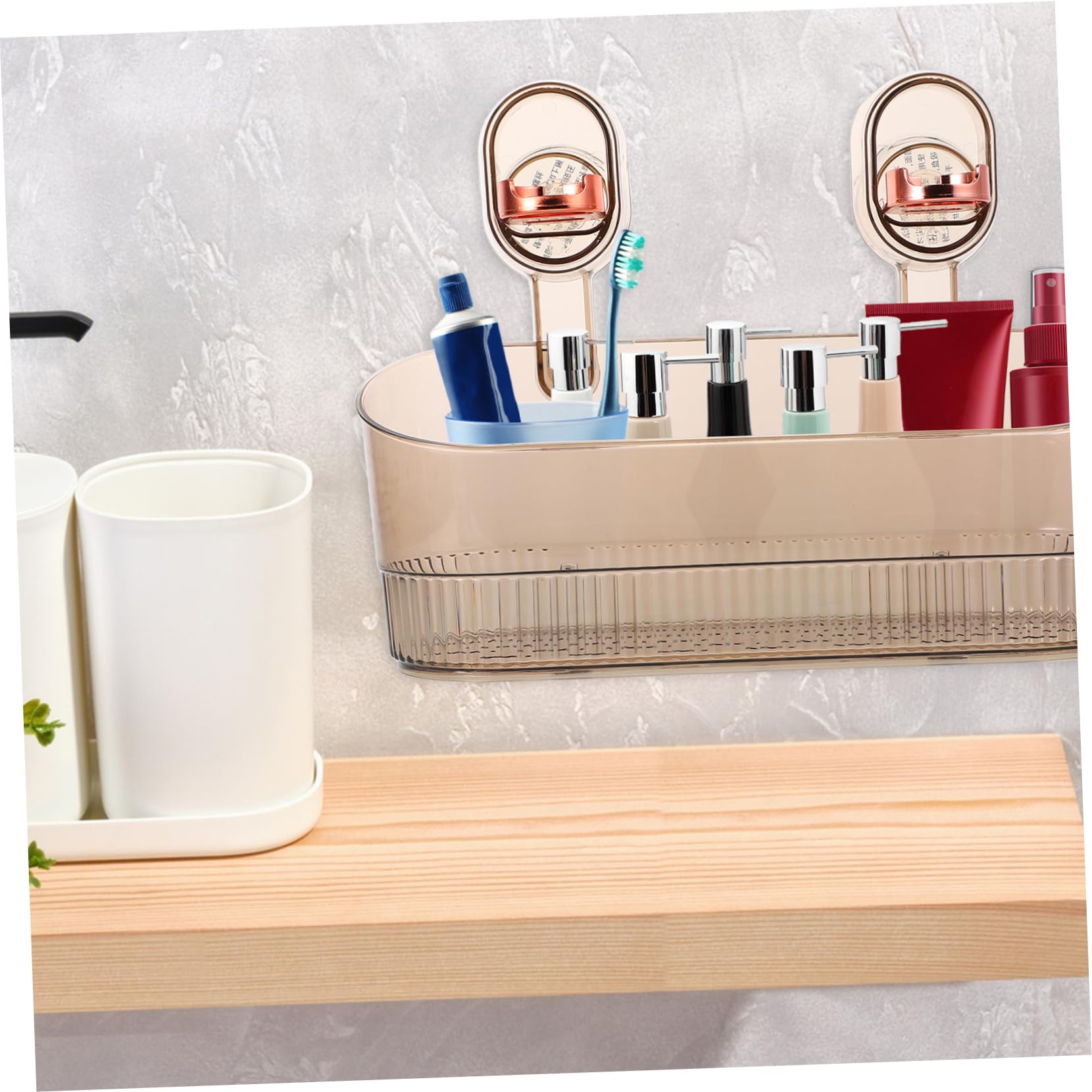 ABOOFAN Duschablage und Kunststoff mit Saugnapf ohne Bohren Seifenhalter mit Starkem Saugnapf für Dusche für Bad Küche