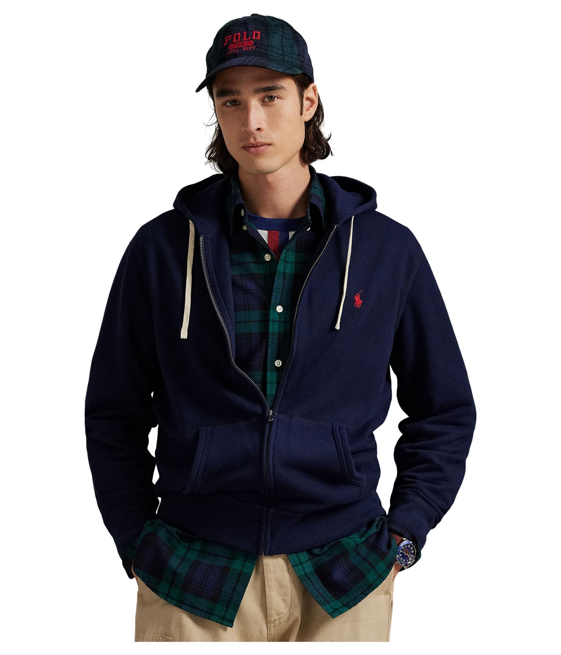 Photo 1 of POLO RALPH LAUREN Mens RL Fleece Hoodie Cruise Navy Small