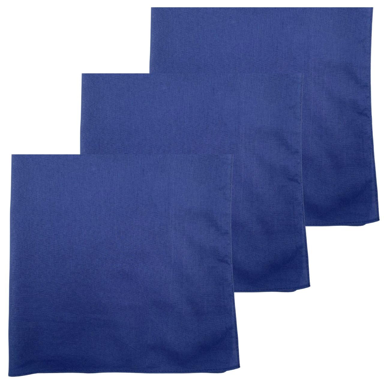 MDSTYLE 100% Cotton Solid Color Bandana for Men &amp; Women 22" x 22" Handkerchief Headband Scarf