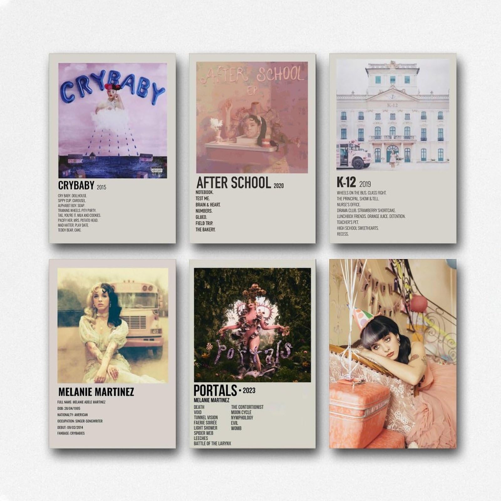 Sponsored Ad – 6 PCS Melanie Martinez Posters Music Album Cover Limited Edition Posters, Music Canvas Poster Aesthetic Living Room Painting Decor for Home Office 08x12inch(20x30cm) Unframe-style