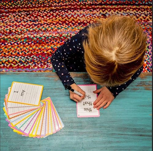 Miniatura 5 de Tarjetas flash bilingües en inglés y español juego de 4 tarjetas flash del alfabeto de borrado en seco tarjetas flash de números y tarjetas flash de