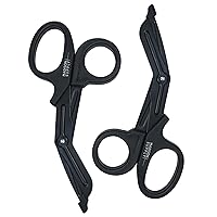 Vista 10 de Madison Supply Tijeras de enfermera de acero inoxidable de alta calidad de 7.5 pulgadas - Cuchillas revestidas antiadherentes Tijeras médicas