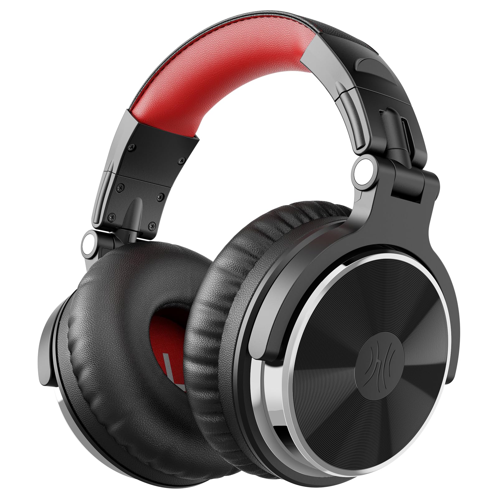 OneOdio Pro-10 Over Ear Headphone, Wired Bass Headsets with 50mm Driver, Foldable Lightweight Headphones with Shareport and Mic for Recording Monitoring Podcast Guitar PC TV (red)-image-41