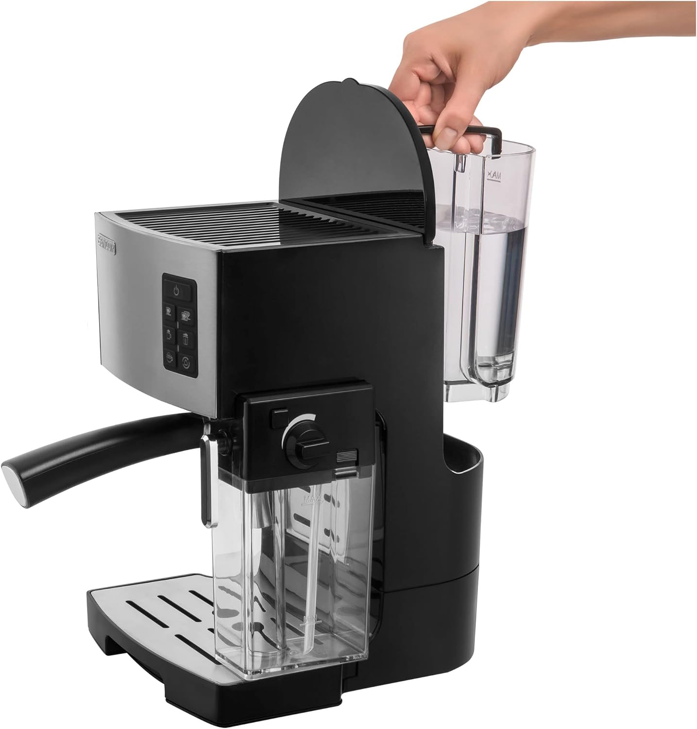 Sencor SES 4050SS Espresso Machine with water tank being removed