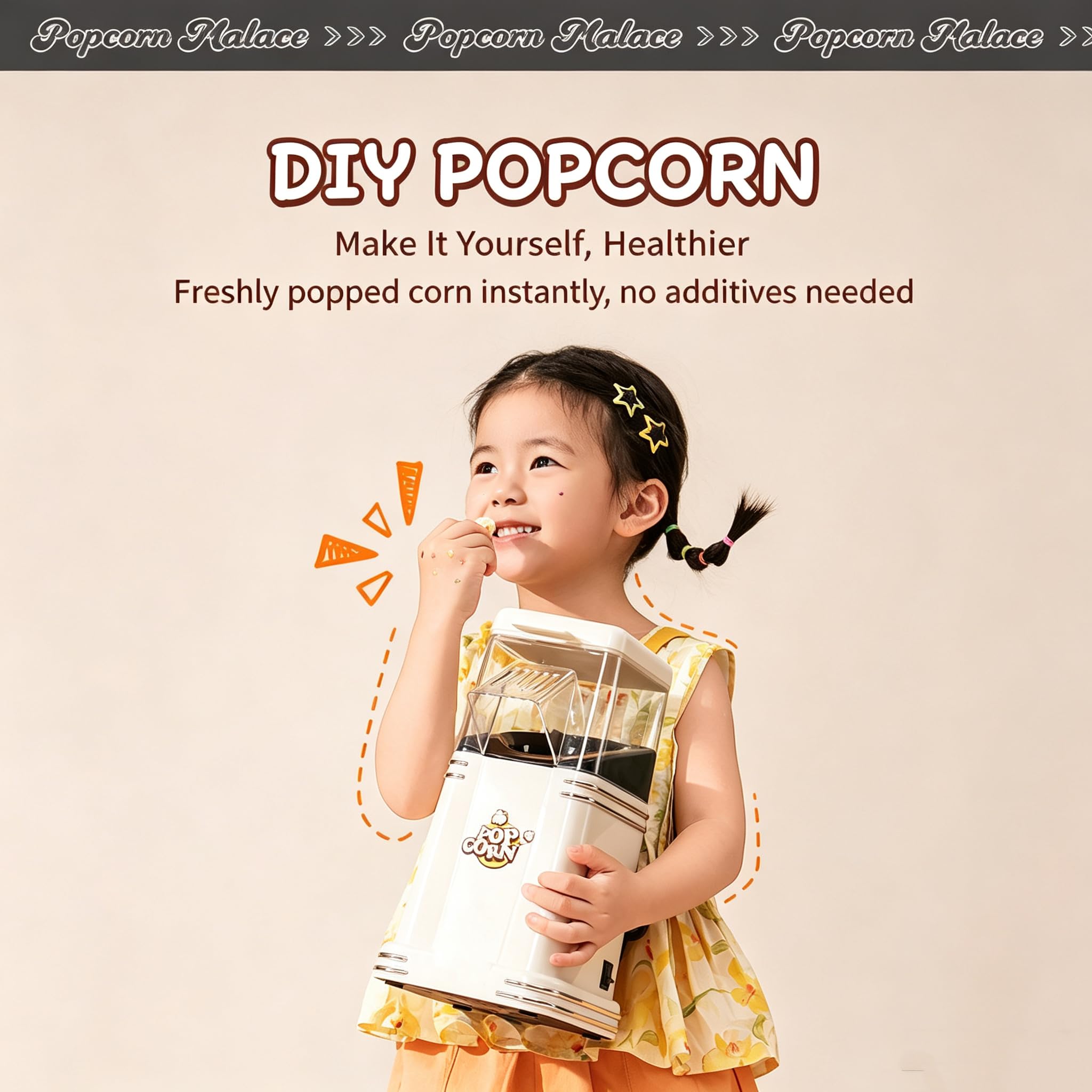 Macchina Per Popcorn Da 1200 W, Macchina Per Popcorn Ad Aria Calda