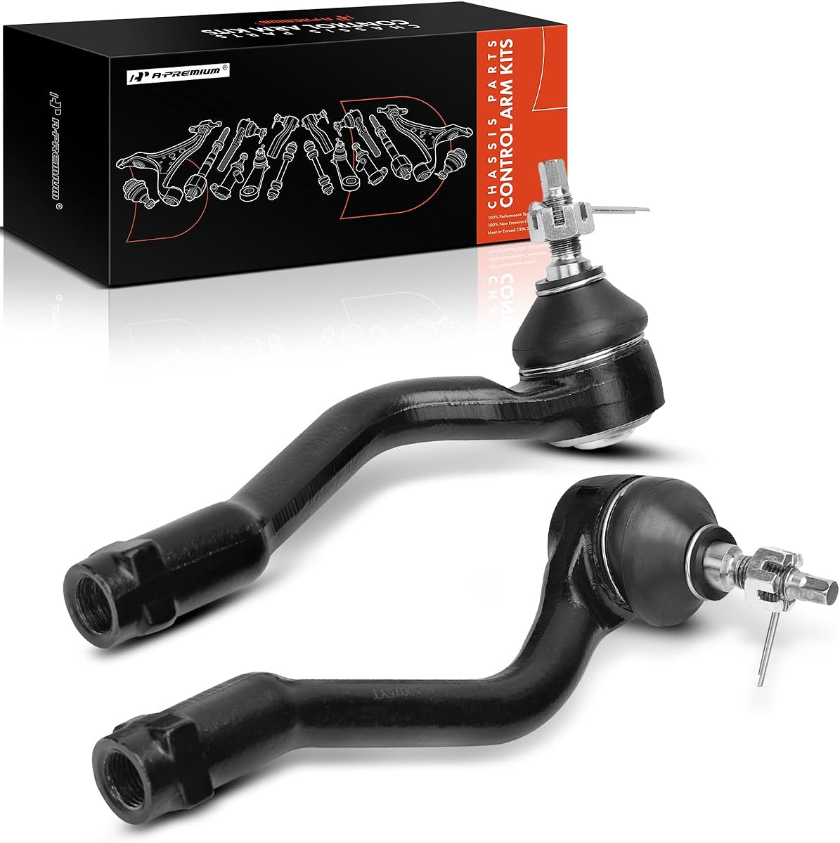 Extremo de barra de acoplamiento exterior delantero, compatible con Hyundai, Kia | Para Tucson 2016-2018, Kia Sorento 2019-2020, Sportage 2017-2019, paquete de 2, soluciona ruidos y respuesta precisa de la dirección