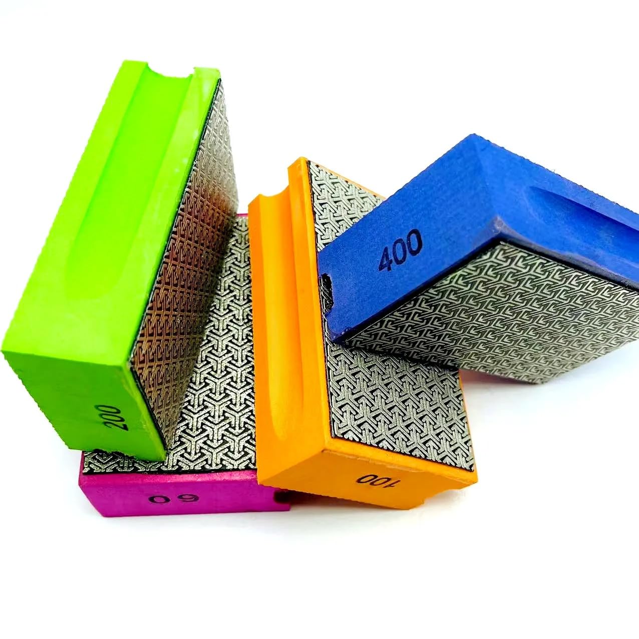 1–4 Pcs Diamond Hand Polishing Pads – 95×60 mm Abrasive Sanding Blocks for Tile, Glass, Stone, Marble, Ceramic (4pcs)