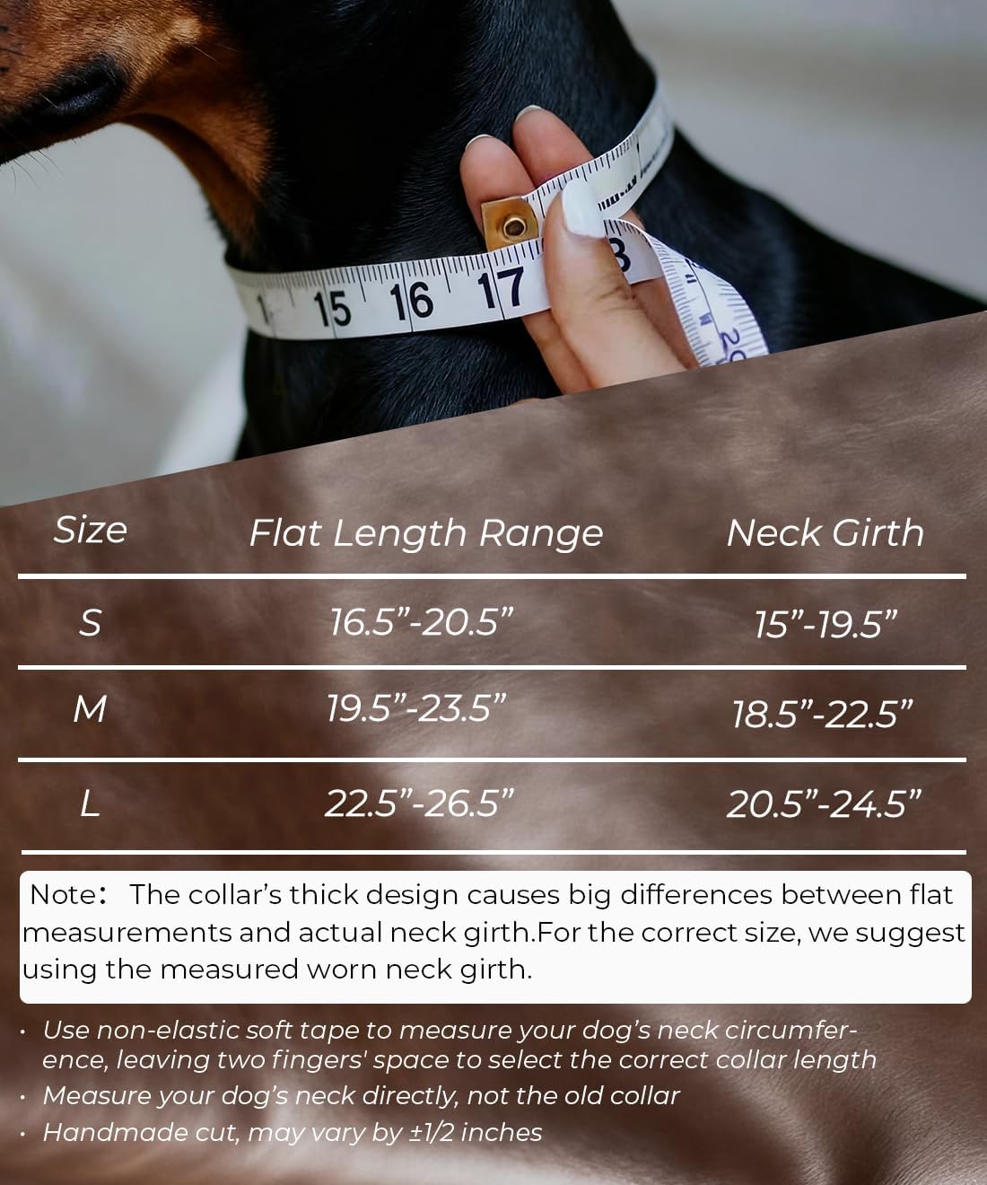 Spiked Leather Dog Collar – Premium Handmade Genuine Leather, 2.2-Inch Wide, Bold Protection and Stylish Design, Ideal for Powerful Breeds- Silver Shadow 20.5-24.5 inches