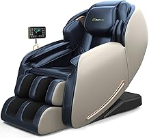 Real Relax 2024 Massage Chair F6, Full Body Zero Gravity SL-Track Shiatsu Recliner with Heat Bluetooth Foot Roller APP Control