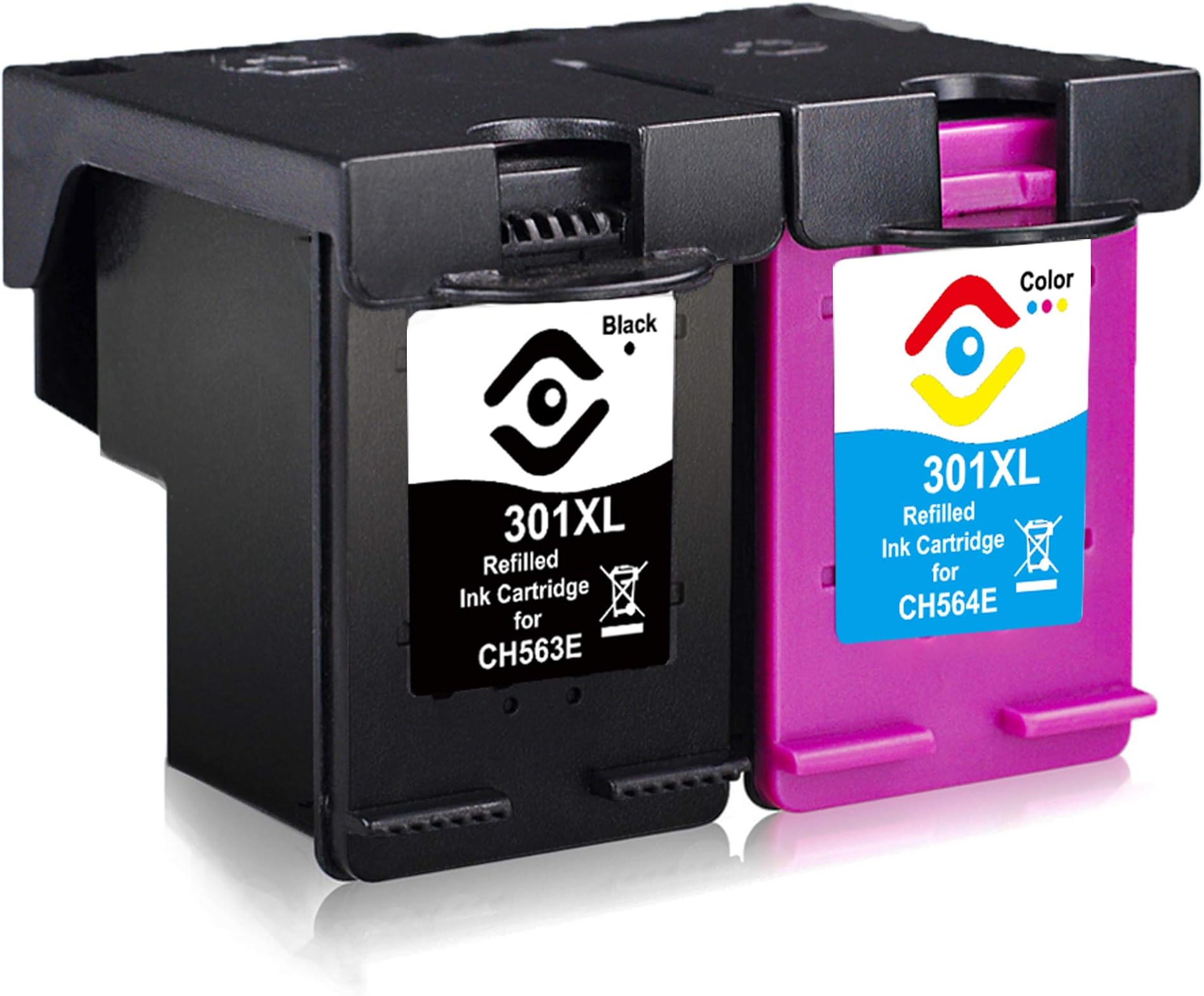 Facink Remanufactured 301 XL 301XL Black Colour Ink Cartridges for HP Officejet 2620 2622 4630 Deskjet 2540 3050 3050a 1510 1000 1050 1050a 2050 2050A Envy 4500 5530 4502 5532 4503 printer