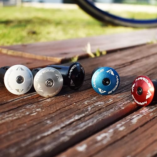 Miniatura 7 de MARQUE Alloy ENZ - Tapones para manillar de bicicleta de carretera, extremos de manillar de aluminio, tapones para barras de caída, tapas de cierre