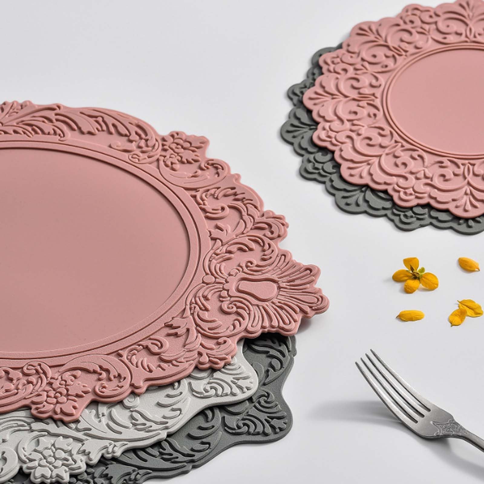 Salvamanteles de Silicona para Platos Calientes, ollas y sartenes, | Almohadillas calientes de cocina modernas antideslizantes y resistentes al calor para mesa y encimera.