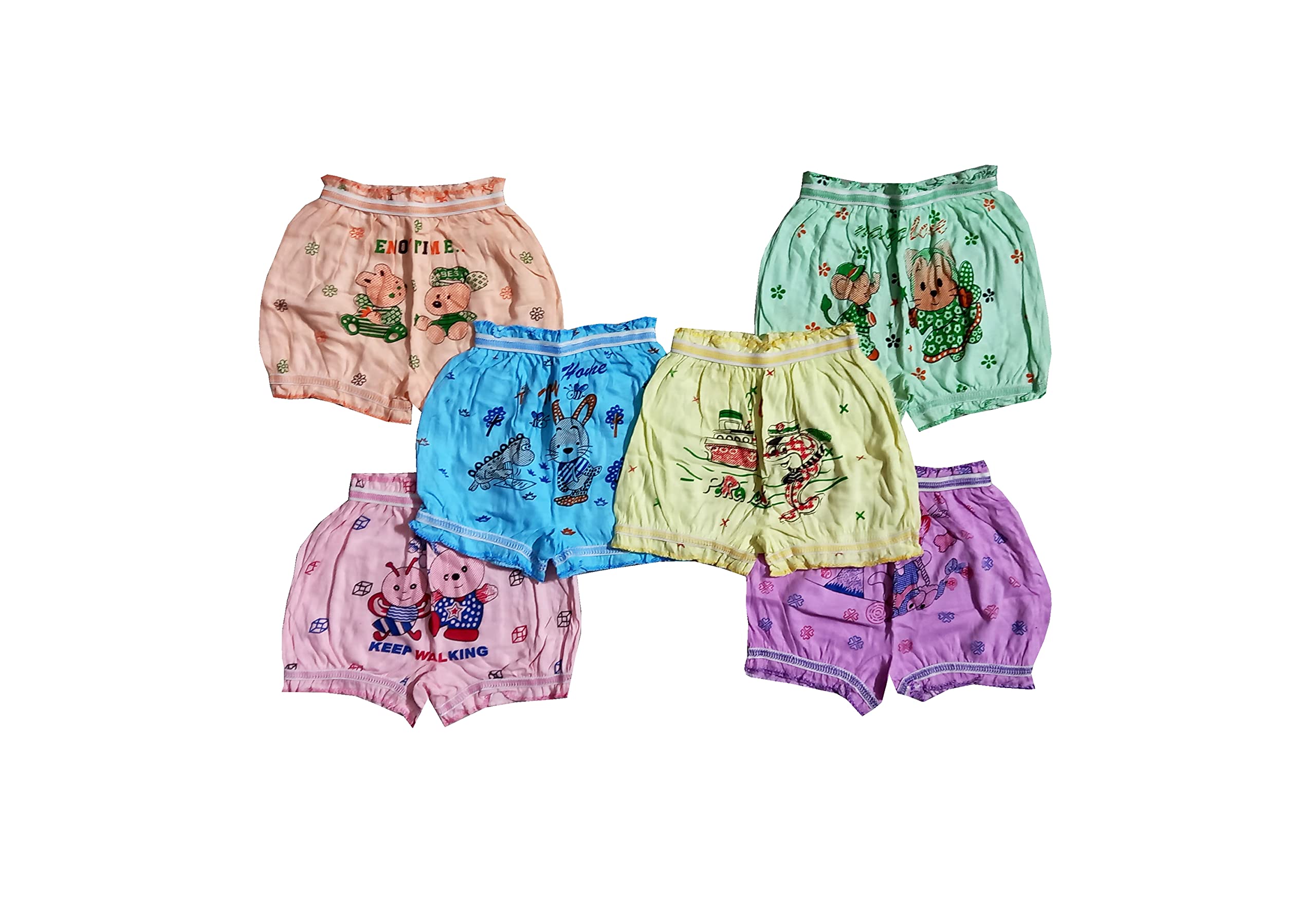 Kids Mohan Cartoon Bloomer Multi paco of 6 (3-4 Years)