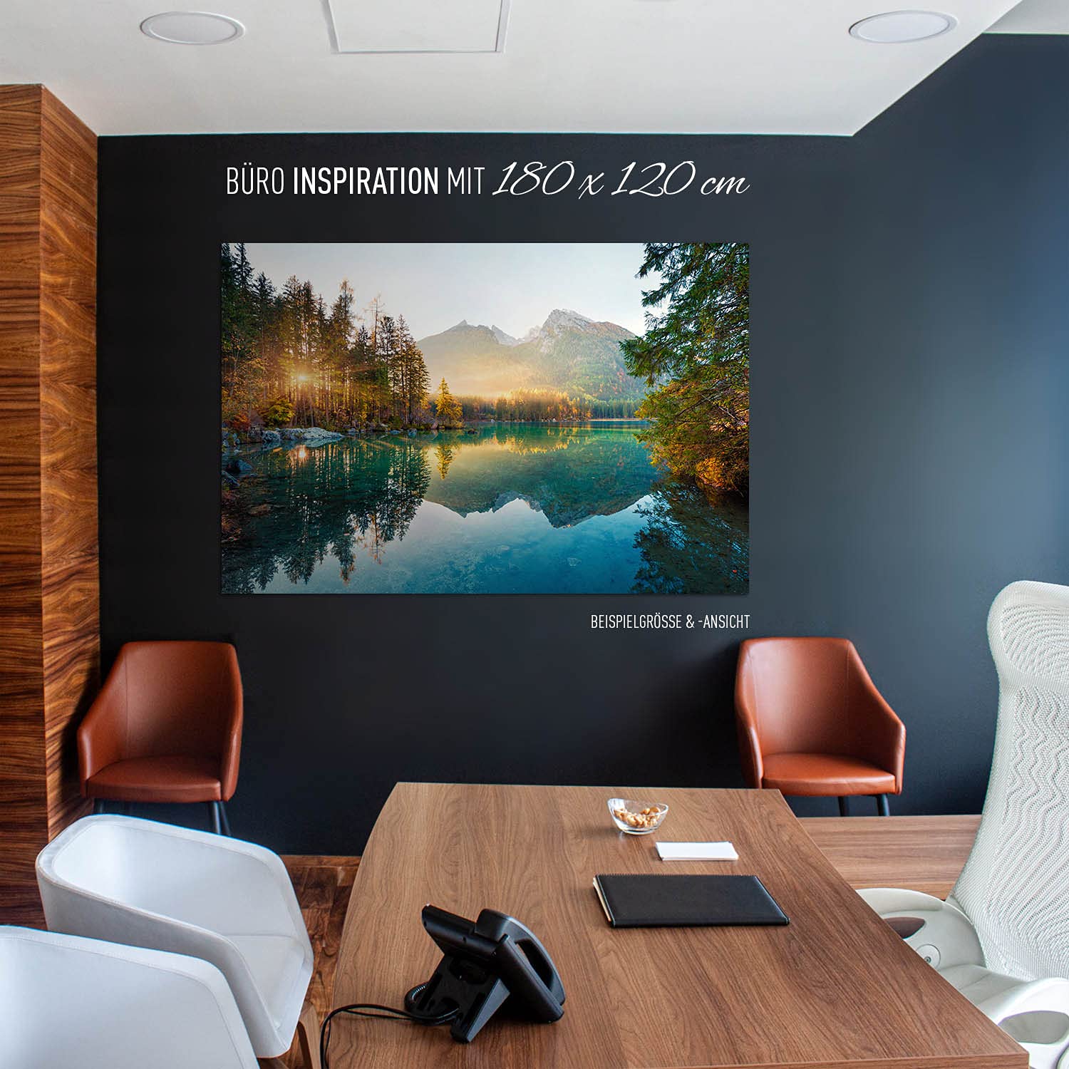 BilderKing Wandbild Wasserfall Hintersee Bayern - 200cm x 150cm Poster matt