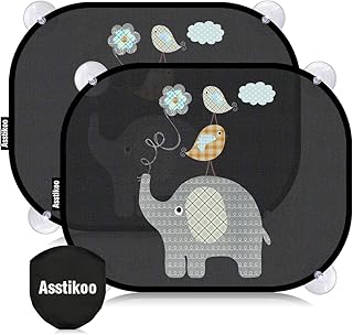 Asstikoo Car Window Shades for Baby with UV Protection, Car 