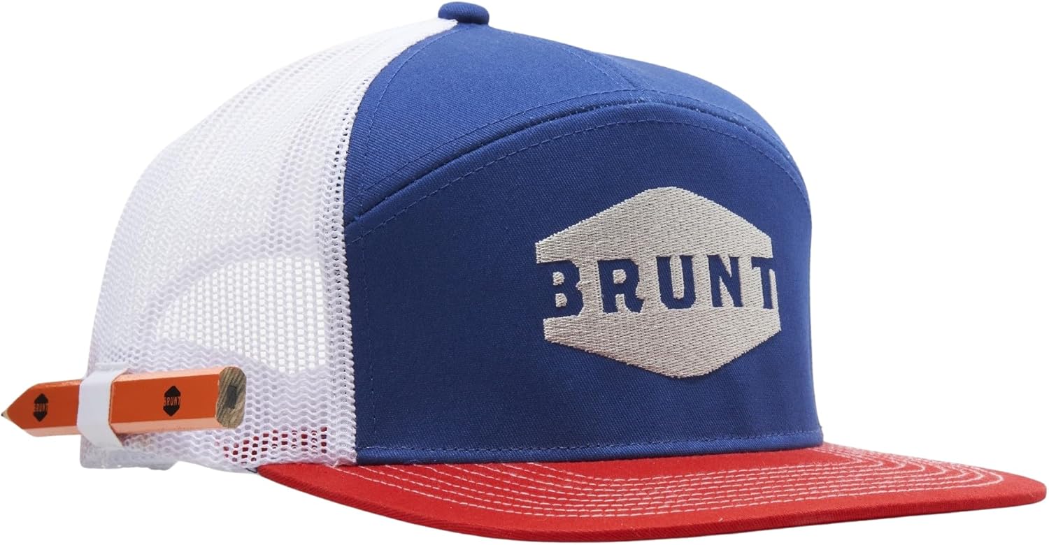 Brunt Flat Brim Snapback - Work Hat with Built-in Pencil Holder