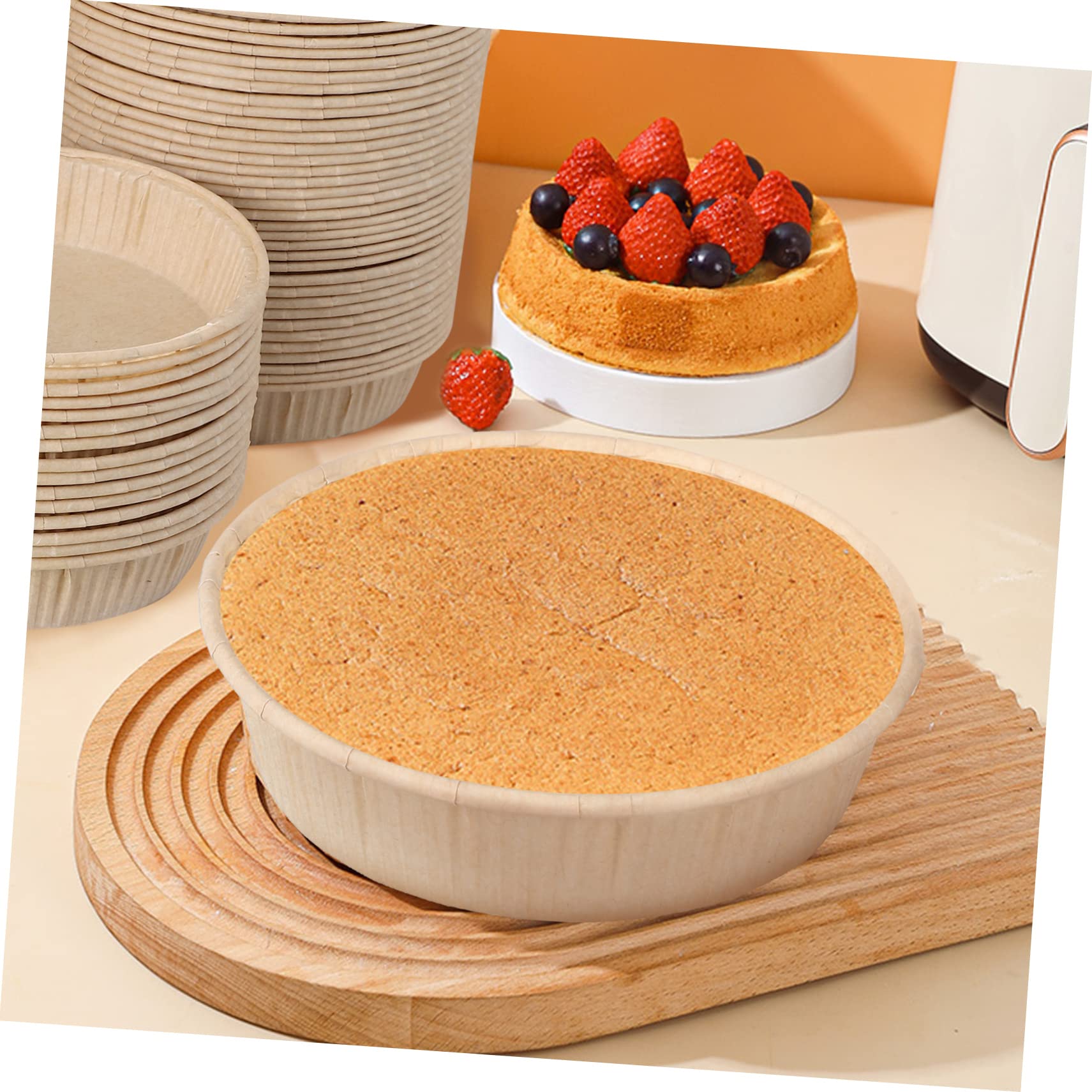 Caja de pasteles, caja de muffins, 100 Uds molde de papel for hornear pasteles for Flan molde redondo for pasteles Mini plancha molde for pasteles de Mousse Mini moldes for pasteles de 4 pulgadas taza
