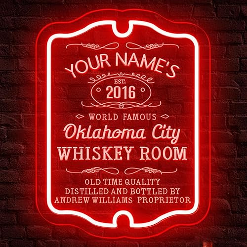 Letreros de barra de neón personalizados para pared de bar del hogar, letrero de neón personalizable para el hogar para cueva de hombre, letrero LED